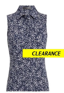 G/FORE APPAREL Cherry Blossom Silky Tech Nylon Sleeveless Golf Polo