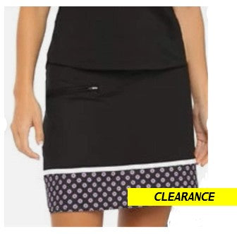 Belyn Key Onyx Orchid Night Contrast Banded Skort 16.5"