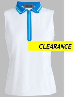 G/FORE APPAREL RIB COLLAR TECH PIQUÉ SLEEVELESS POLO