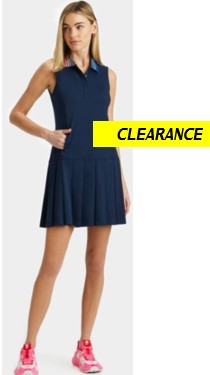 G/FORE APPAREL CONTRAST COLLAR PIQUÉ SLEEVELESS POLO DRESS