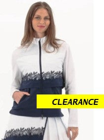 FORAY Lace Inset Double Layer Jacket
