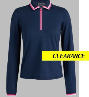 G/FORE APPAREL ALL PLAY TIPPED LONG SLEEVE POLO