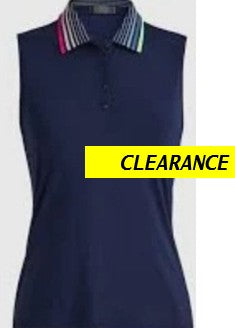 G/FORE APPAREL Gradient Collar Silky Tech Nylon Sleeveless Polo
