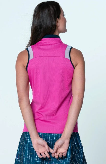 Lucky in Love Color Block Zip Tank