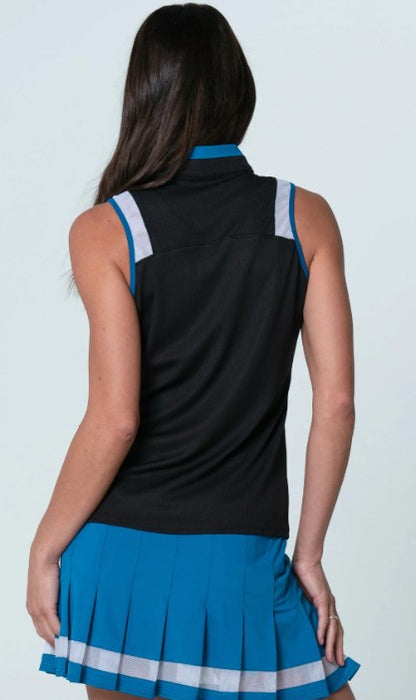 Lucky in Love STRIPE IT UP Sleeveless Color Block Zip Tank