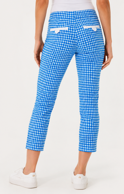 LILLY PULITZER Corso Flare Golf Ankle Pant 28" in Morelle Blue