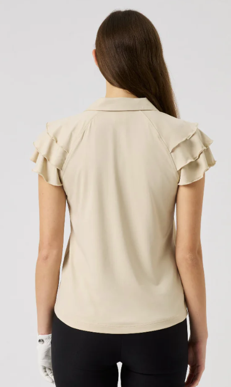 Daily Sports MODERN CONTRASTS Frill Cap Sleeve Polo (Multiple Colors)