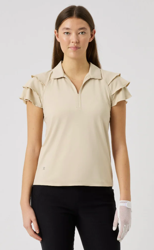 Daily Sports MODERN CONTRASTS Frill Cap Sleeve Polo (Multiple Colors)
