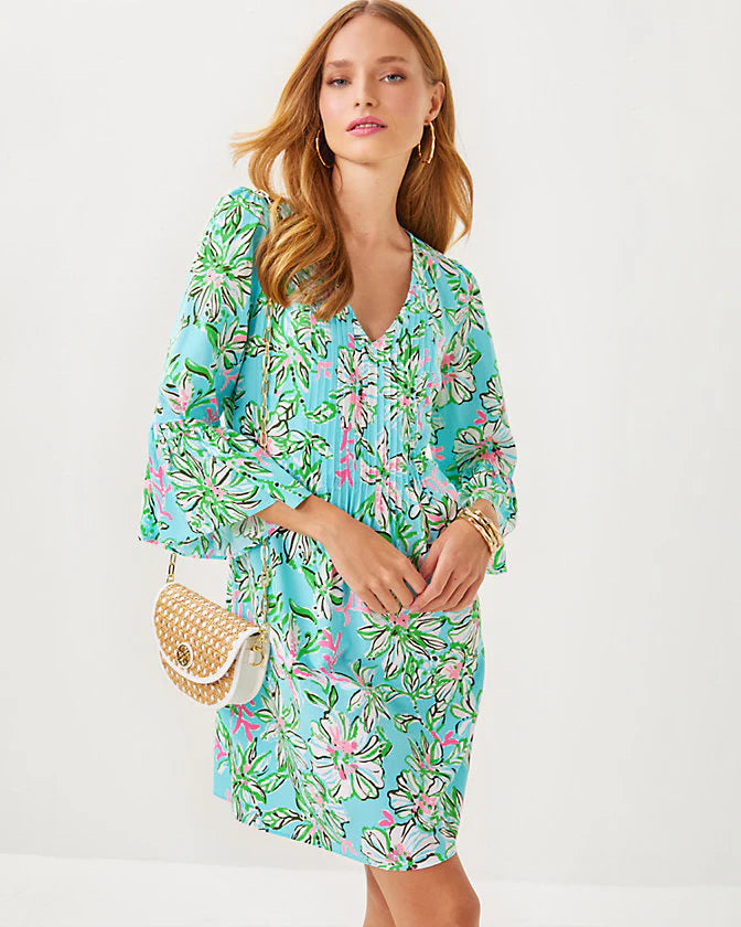 LILLY PULITZER Danika 3/4 Sleeve Tunic Dress 35.5"