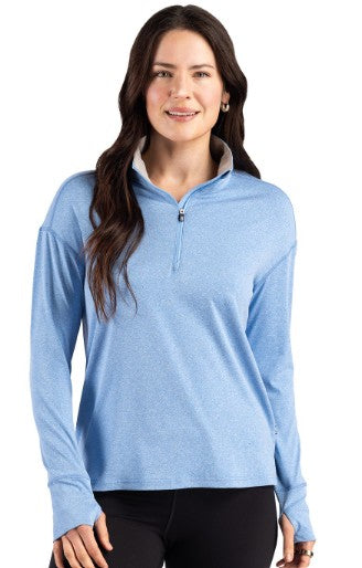 Cutter & Buck Forge Recycled Four-Way Stretch Quarter Zip Long Sleeve Pullover (Multiple Colors)