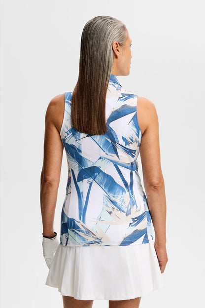 J.Lindenberg Dena Print Sleeveless Polo