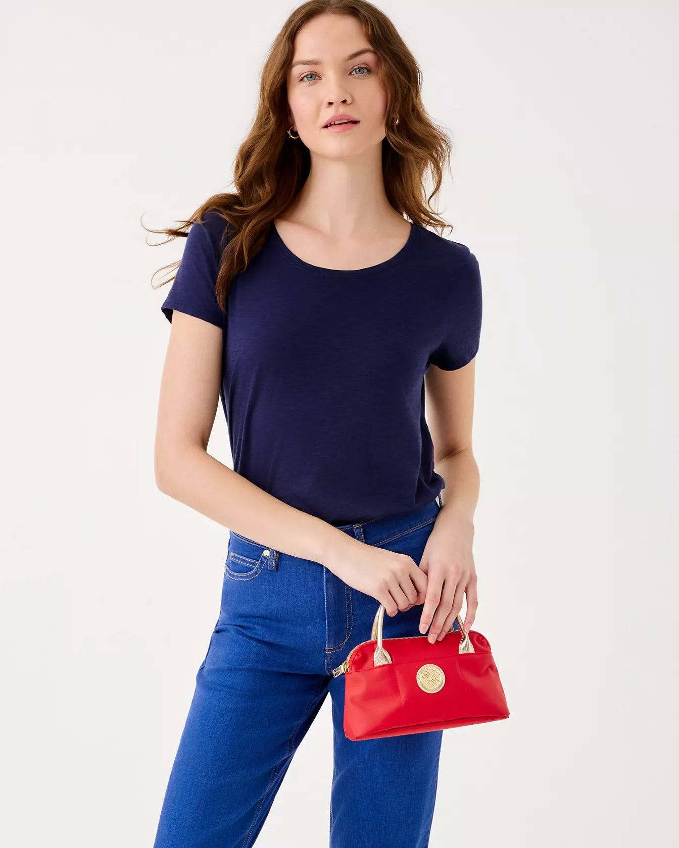 LILLY PULITZER Etta Scoop Neck Short Sleeve Top