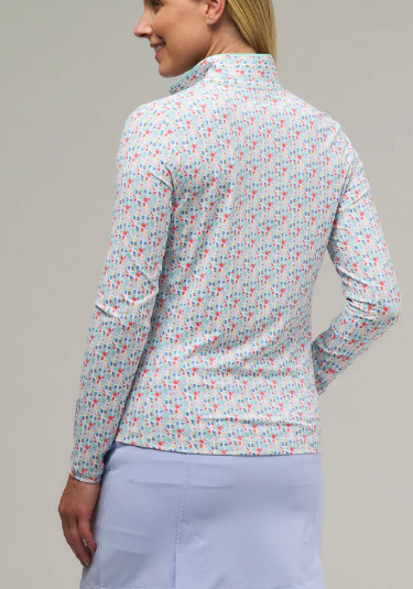Fairway & Greene EVERETTE ZIP MOCK LONG SLEEVE