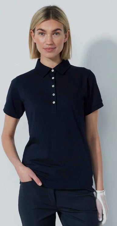 Daily Sports Abstract Fusion Fairway Pink Pansy Short Sleeve Polo (Multiple Colors)