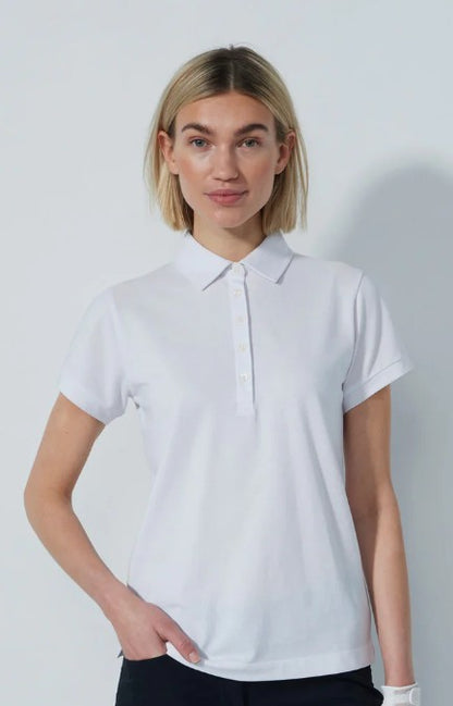 Daily Sports Abstract Fusion Fairway Pink Pansy Short Sleeve Polo (Multiple Colors)