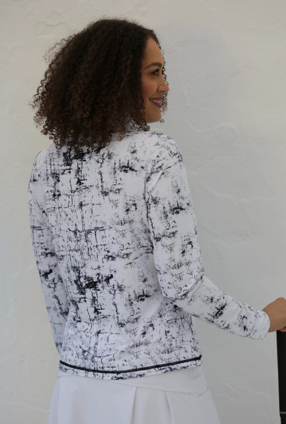 FAMARA CENZIA Long Sleeve Mid Layer Golf Shirt
