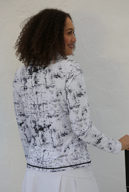 FAMARA CENZIA Long Sleeve Mid Layer Golf Shirt