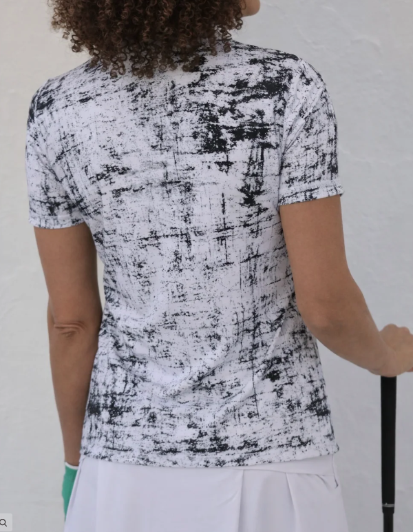 FAMARA CENZIA Short Sleeve Golf Polo Shirt