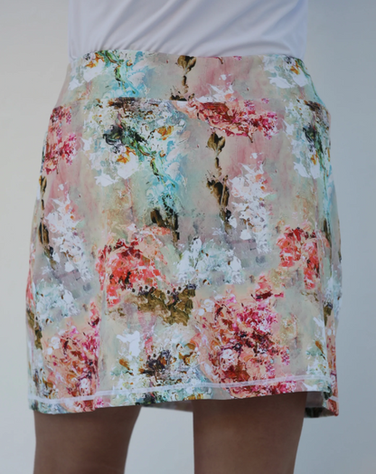 FAMARA WALLED GARDEN A-Line Art Golf Skort 17"