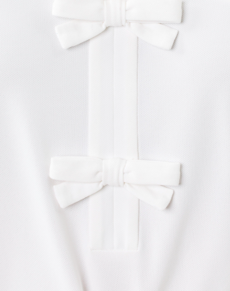 LILLY PULITZER Frida Bow Sleeveless Polo in White Resort