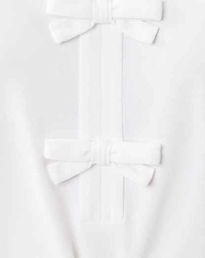 LILLY PULITZER Frida Bow Sleeveless Polo in White Resort