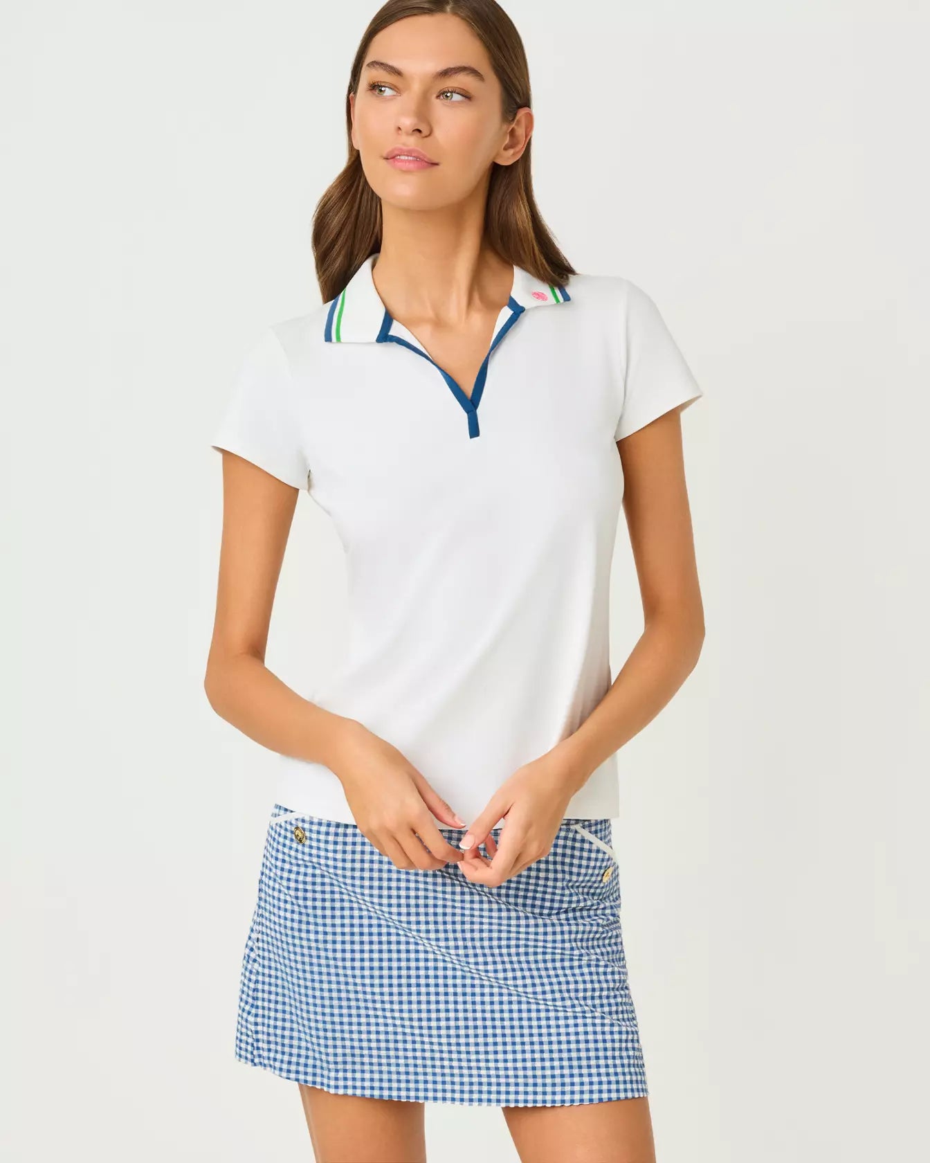 LILLY PULITZER Frida Half Zip Polo w Collar
