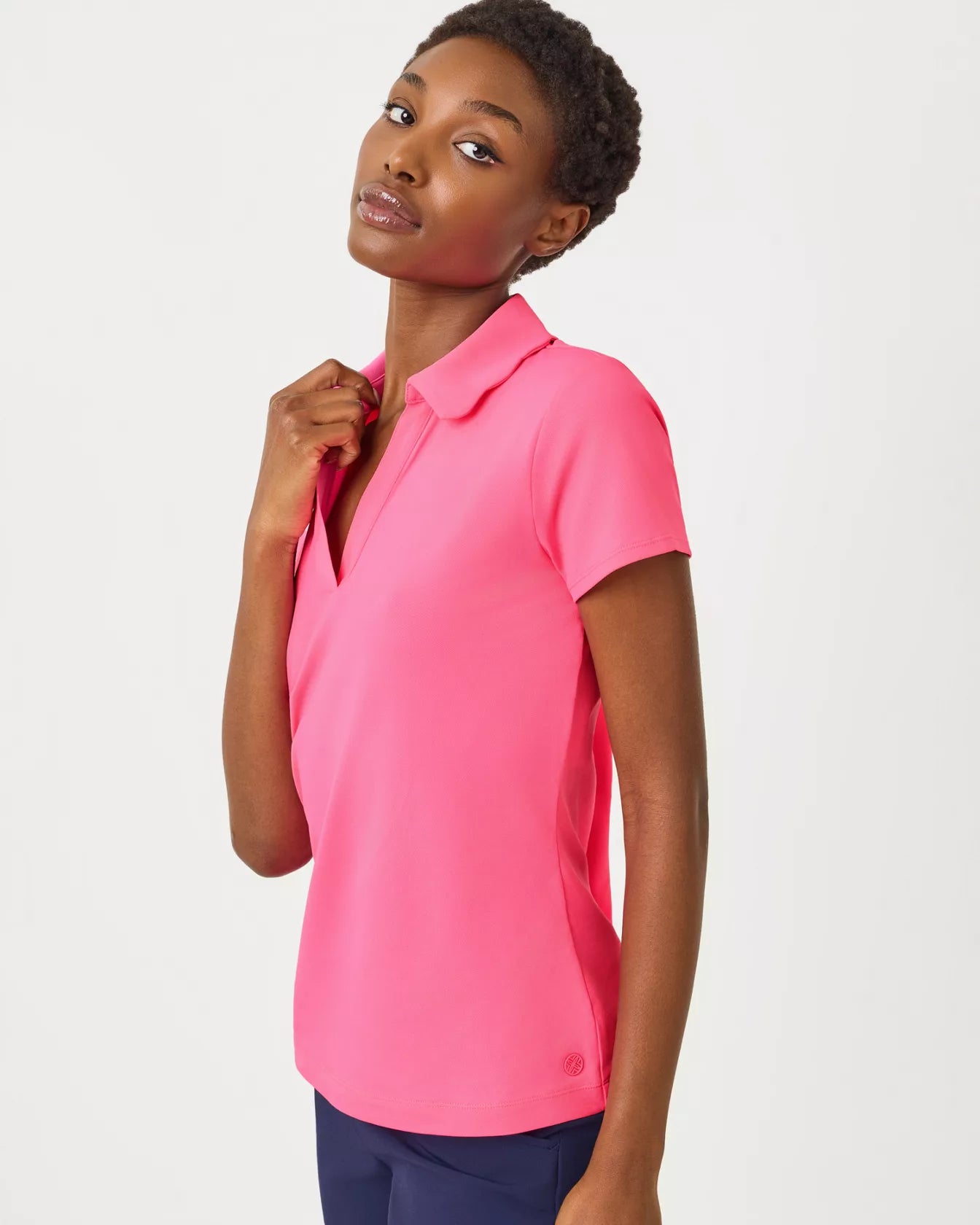 LILLY PULITZER Frida Short Sleeve Scallop Polo (Multiple Colors)