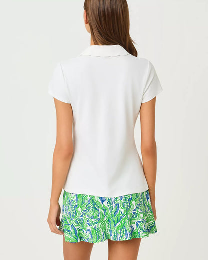 LILLY PULITZER Frida Short Sleeve Scallop Polo (Multiple Colors)