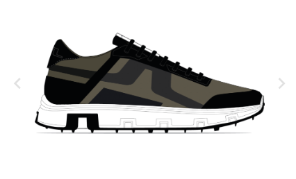 J.Lindenberg Vent 500 Golf Sneaker in FOREST GREEN