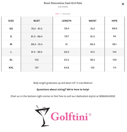 Golftini  Cool Girl Sleeveless Polo Rose