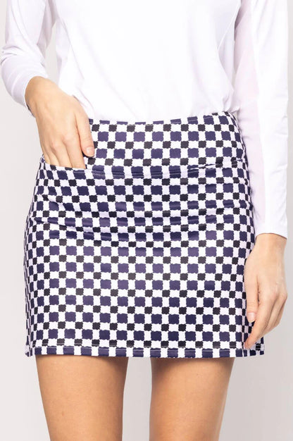 Golftini Grand Prix Skort - 15.5" or 17" in Black/White Check