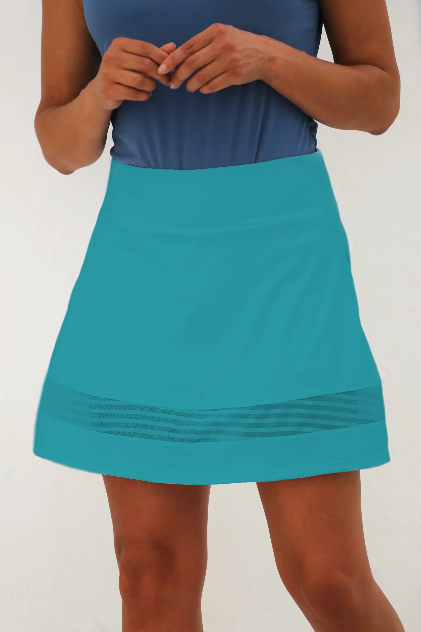 FAMARA DRIFTWOOD A-Line Sheer Hem Golf Skort 17" (Multiple Colors)