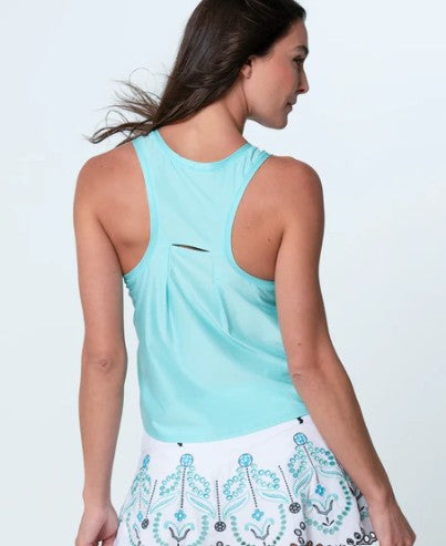 Lucky in Love EYELET YOU WIN IT Goddess Hip Fit Tank