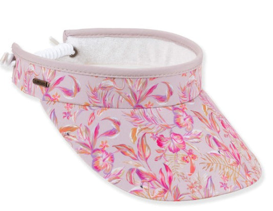 Sun N Sand Adjustable Coil Visor Hyacinth Bouquet