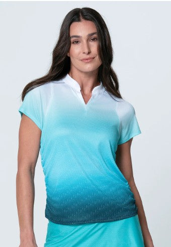 Lucky in Love EYELET YOU WIN IT Short Sleeve Top In It To Win It