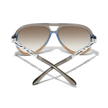 Brighton Interlok Twist Aviator Sunglasses