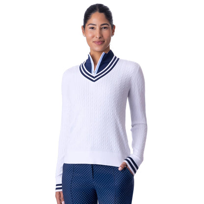 Belyn Key GLACIER FALLS Ivy V-neck Sweater