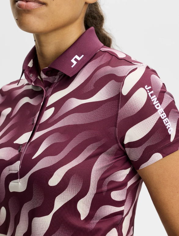 J.Lindeberg  Short Sleeve Tour Tech Print Polo (Multiple Colors)