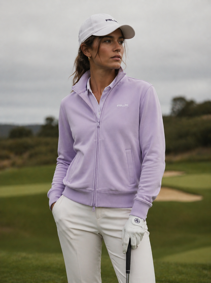 Ralph Lauren RLX LONG-SLEEVE DOUBLE KNIT PIQUE MOCK NECK JACKET (Multiple Colors)