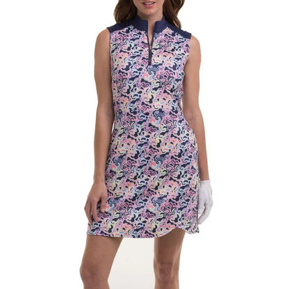 EPNY Sleeveless Multi Jacobean Print Dress