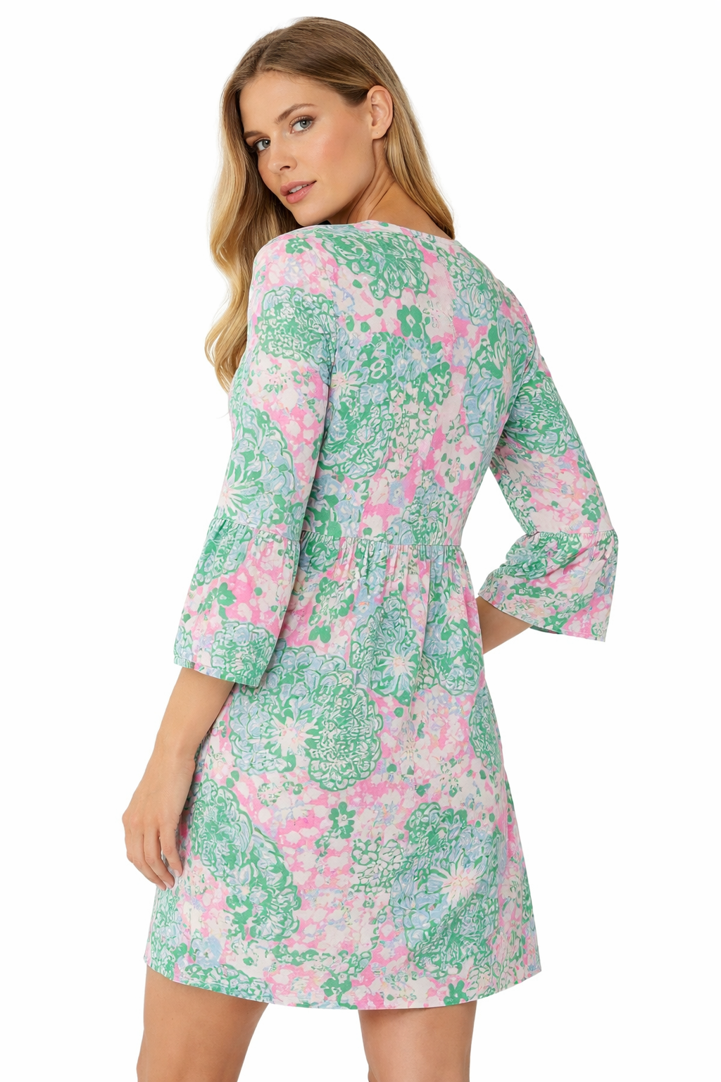 LILLY PULITZER Jannie V-Neck 3/4 Sleeve Dress 36"