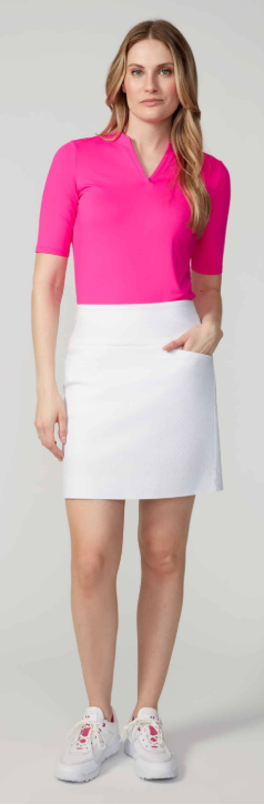 Swing Control SOLID TEXTURED TECHNO JACQUARD VENTED SKORT 18" (Multiple Colors)