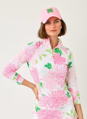 LILLY PULITZER Justine Half Sleeve Pullover in Resort White Lil Go With The Flow
