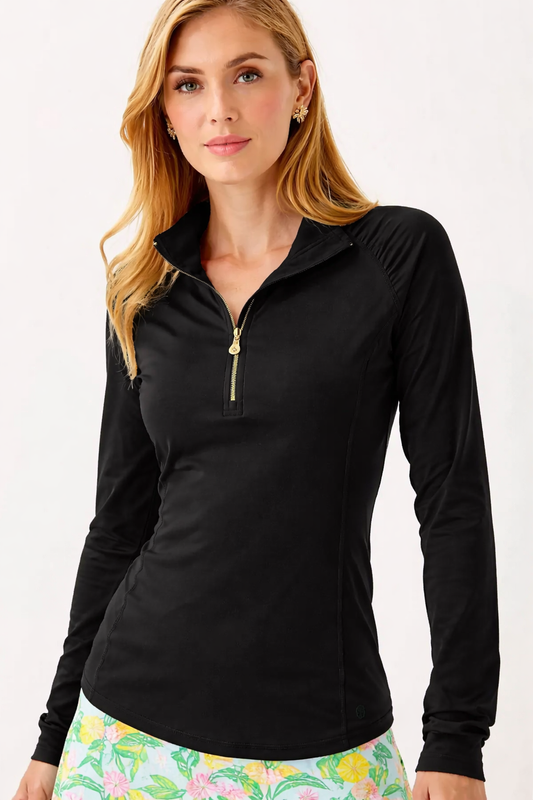 LILLY PULITZER Justine Long Sleeve Pullover in Onyx