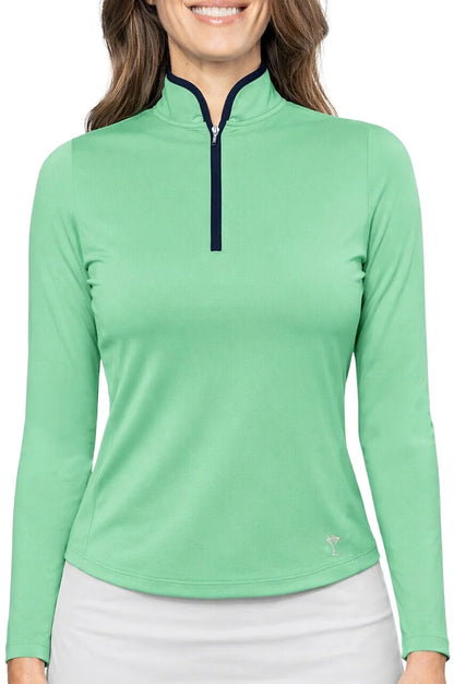 Golftini MASTERS Cool Girl Mock Polo Long Sleeve