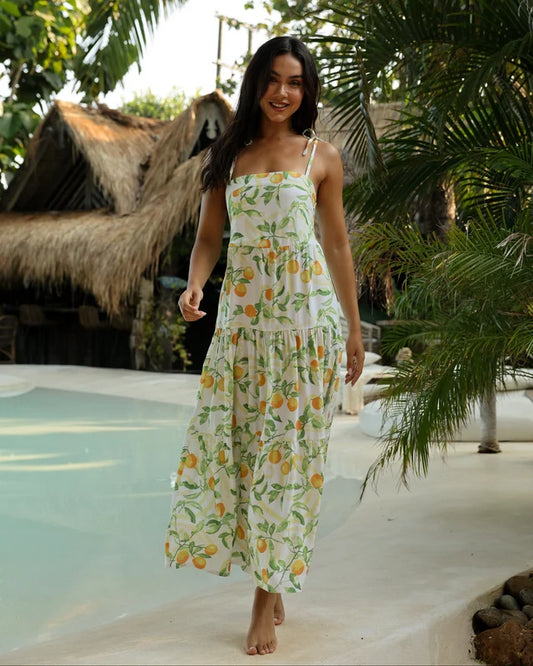 KENNY FLOWERS The Citrus Club Sleeveless Resort Dress