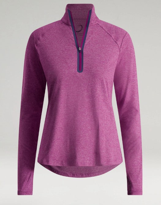 ZERO RESTRICTION LEA LONG SLEEVE ZIP MOCK (MULTIPLE COLORS)