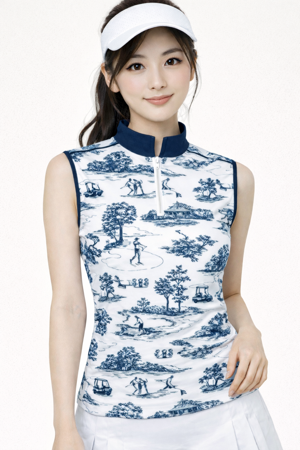 EPC Couture Silk Toile LEXI SLEEVELESS POLO (Multiple Colors)