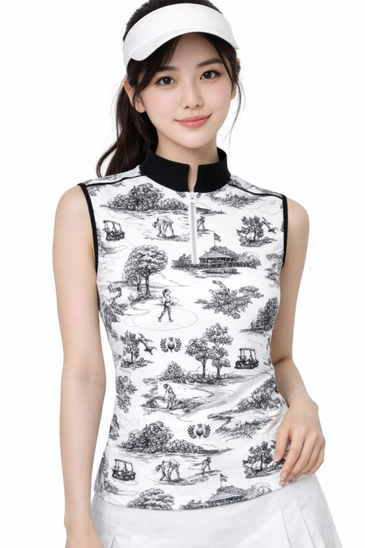 EPC Couture Silk Toile LEXI SLEEVELESS POLO (Multiple Colors)