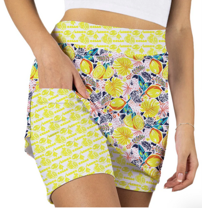Skort Obsession Limoncello Lemon Pattern Skort